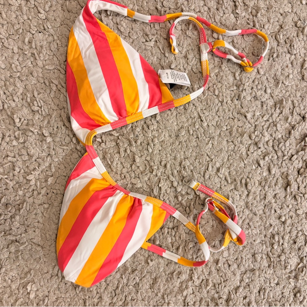 Colorful Striped Swim Top
